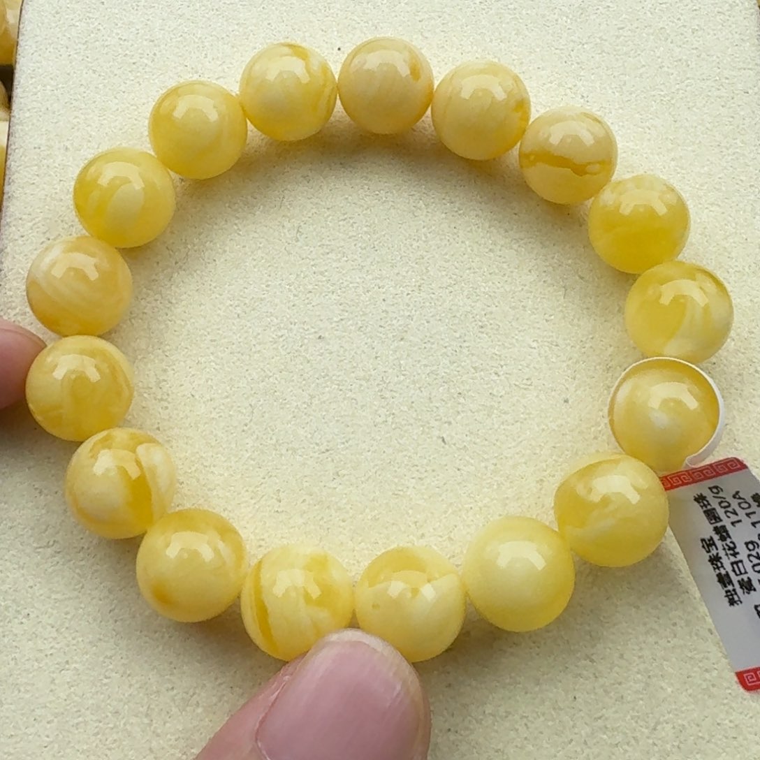 琥珀手链未镶嵌依*蜜蜡手串