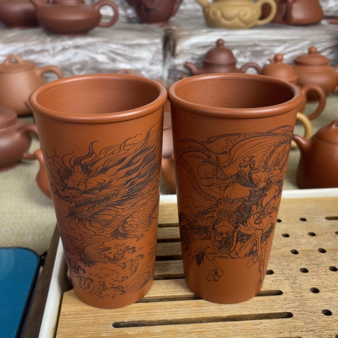 紫砂茶壶可乐杯 龙 关公