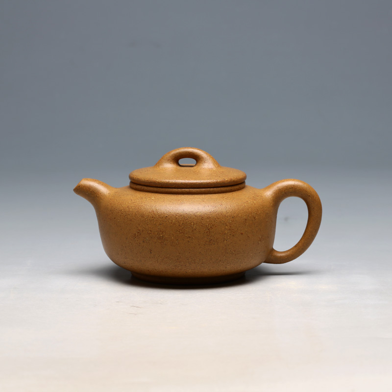 茶壶 摹古高手董永君 纯全手工 290cc平盖莲子明理茶艺 宜兴紫砂