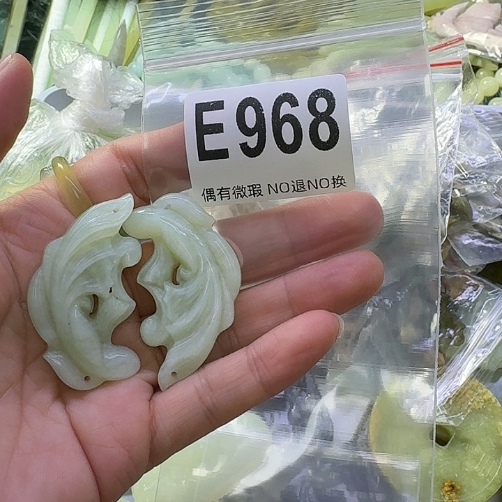 浅***然蛇纹石玉合金发饰