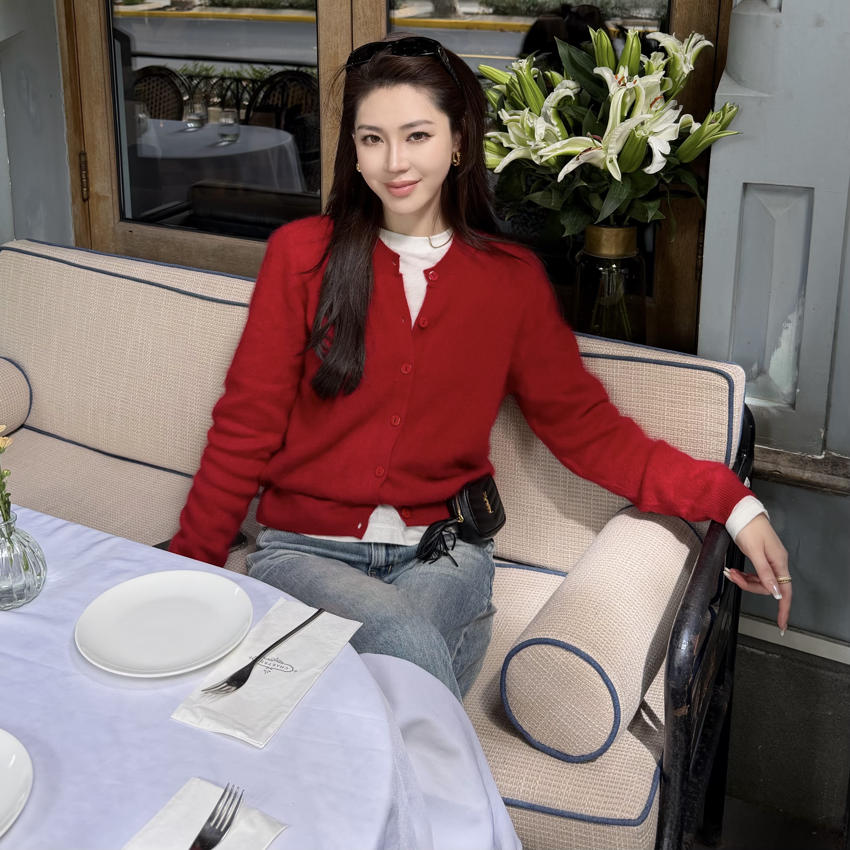 王嬛嬛MsLime25年新款 【彩束】山羊绒&绵羊毛拉绒毛衣 HD2C0724