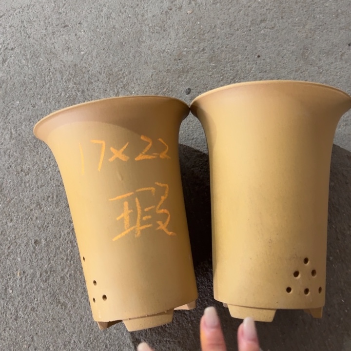 紫砂紫砂花盆破损补发高度22口径17俩只 微瑕