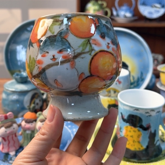 罐景德镇全手工手绘陶瓷