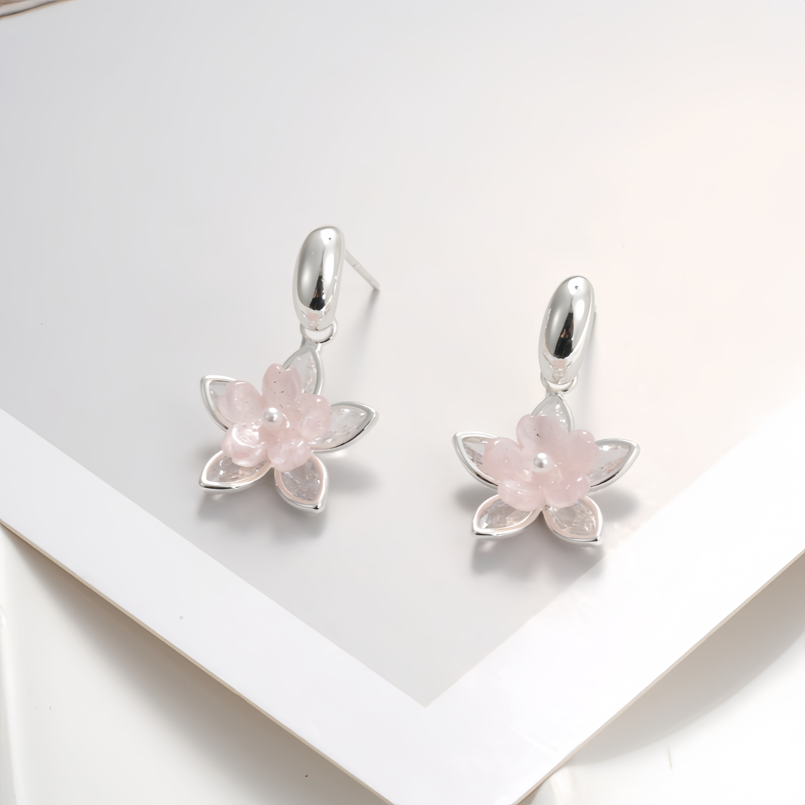 铜合金仿水晶耳饰 耳环9514