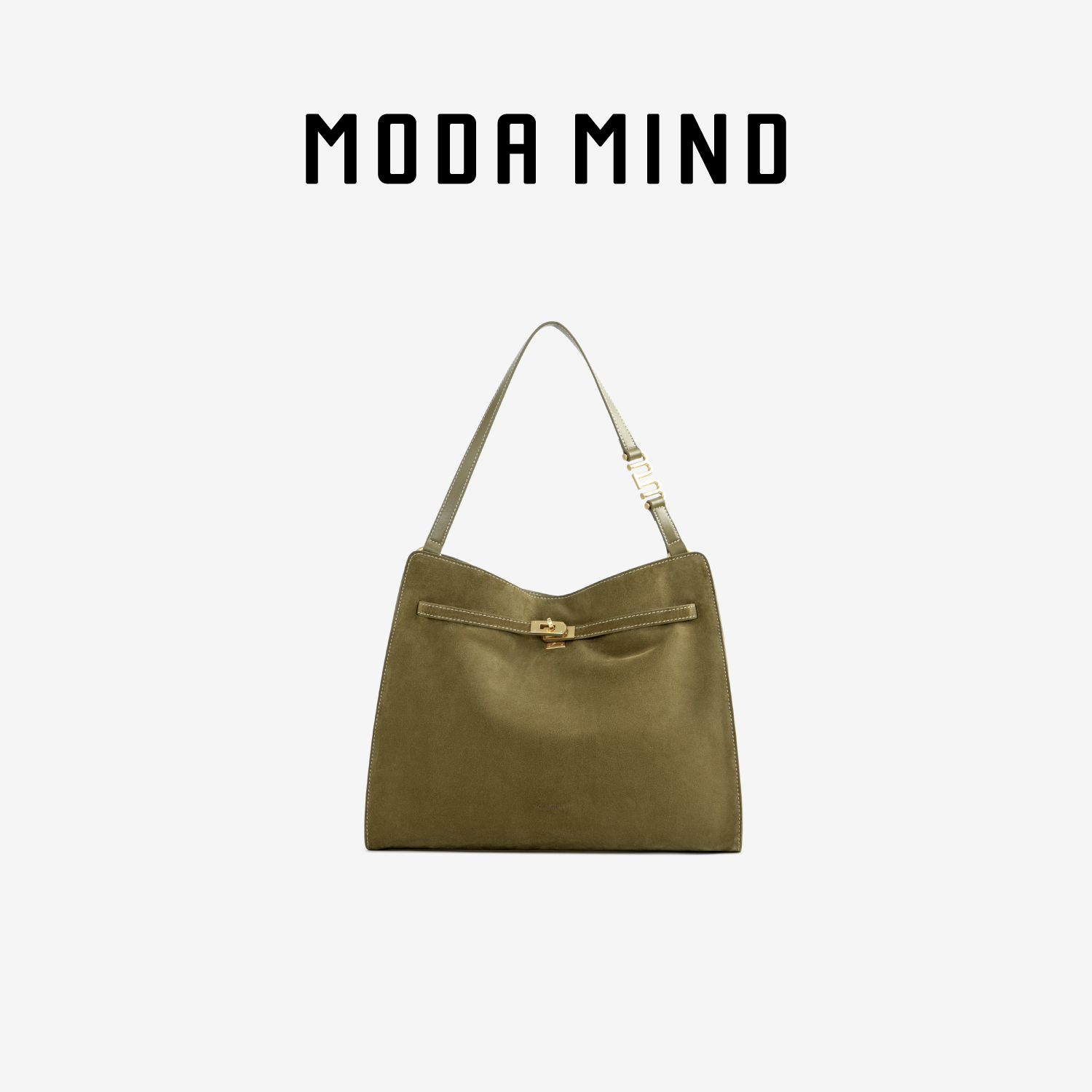 MODA MIND【慵懒铂金hobo包】MM509B177小众简约百搭包包NN
