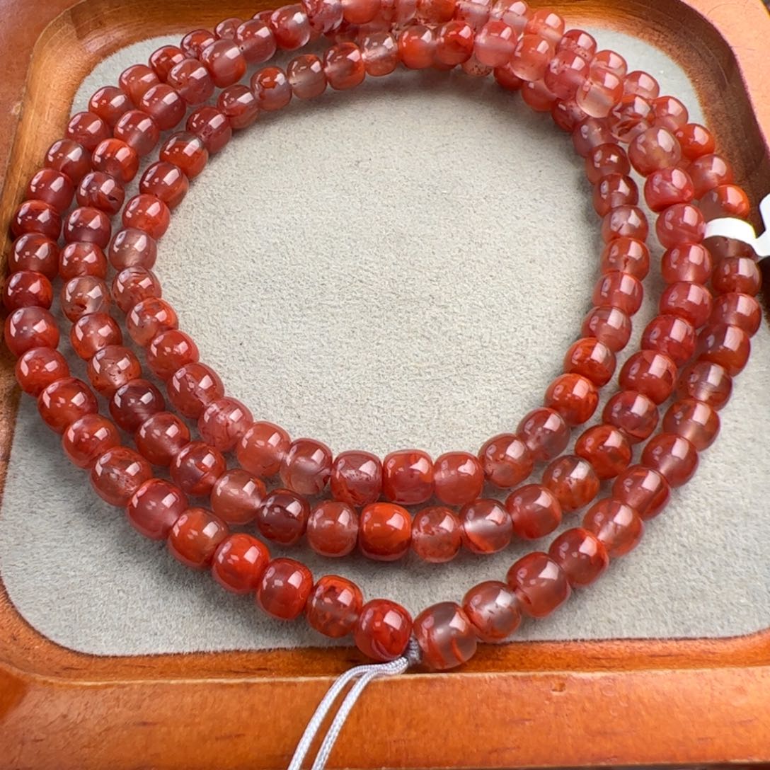 南红玛瑙未镶嵌（飘花老型长链6+）