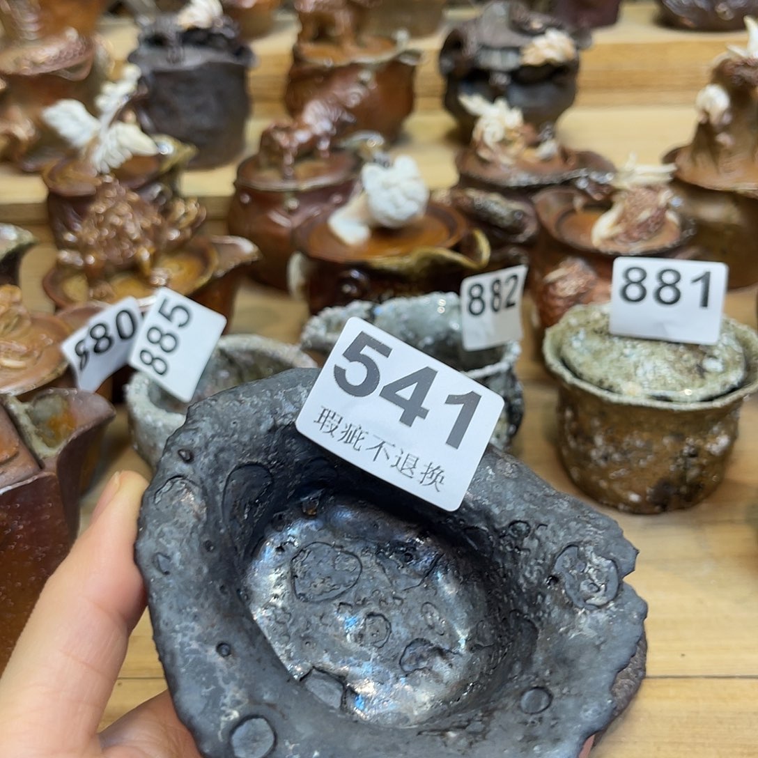 阿***峰杯柴烧粗陶手捏杯微瑕