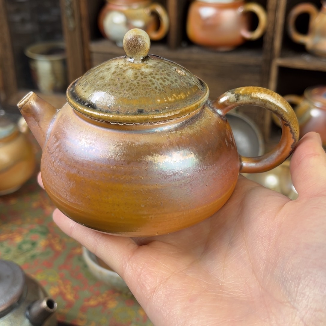 摆件柴烧茶器中白泥