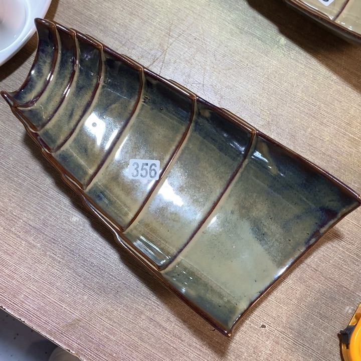 瓷片五厂窑变异形手工盘子