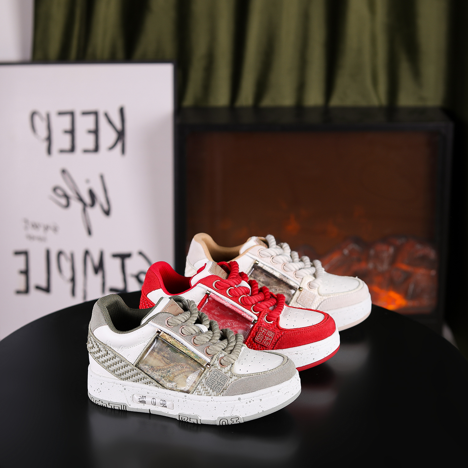 【淘爱朵●清明上河图】增高4cm国潮小众潮流百搭女休闲鞋6813