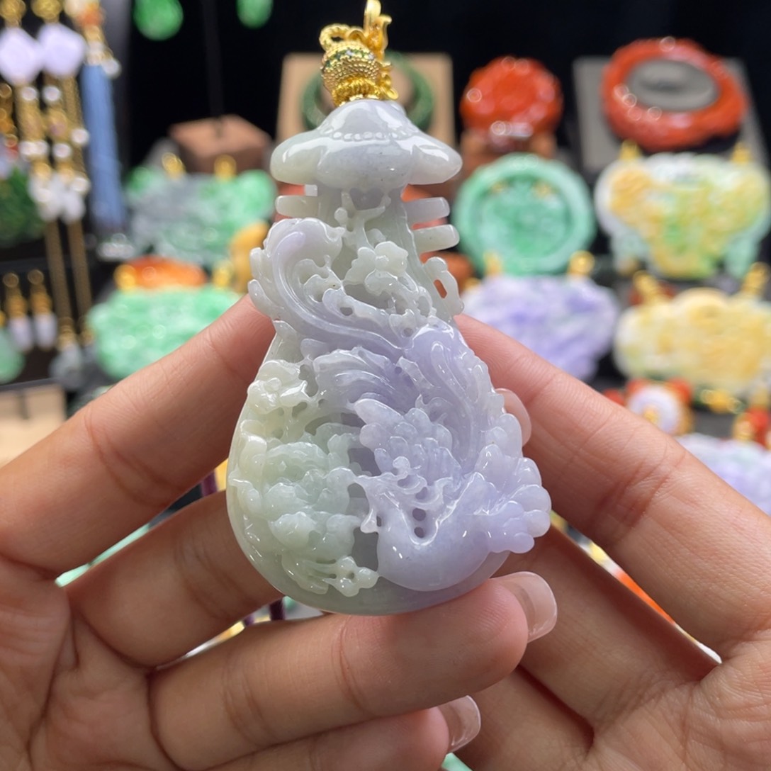 翡翠颈饰未镶嵌代编织