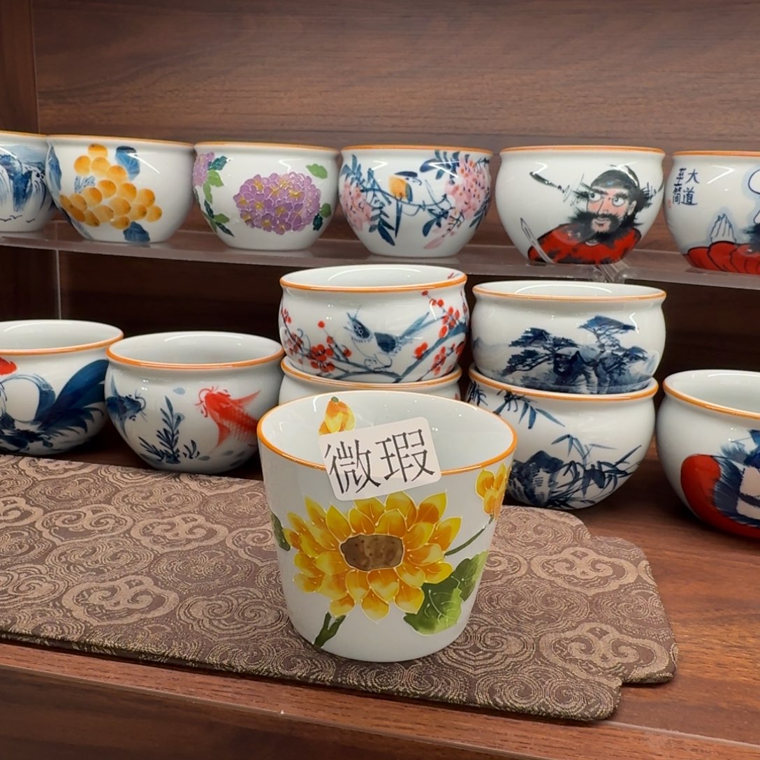 釉下彩纯手绘微瑕