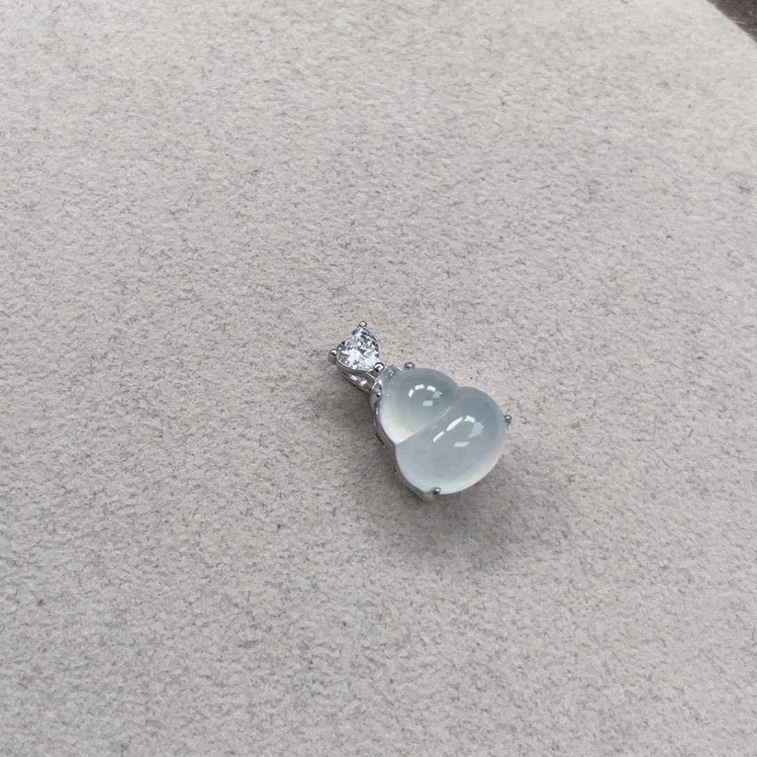 翡翠银S925镶嵌颈饰