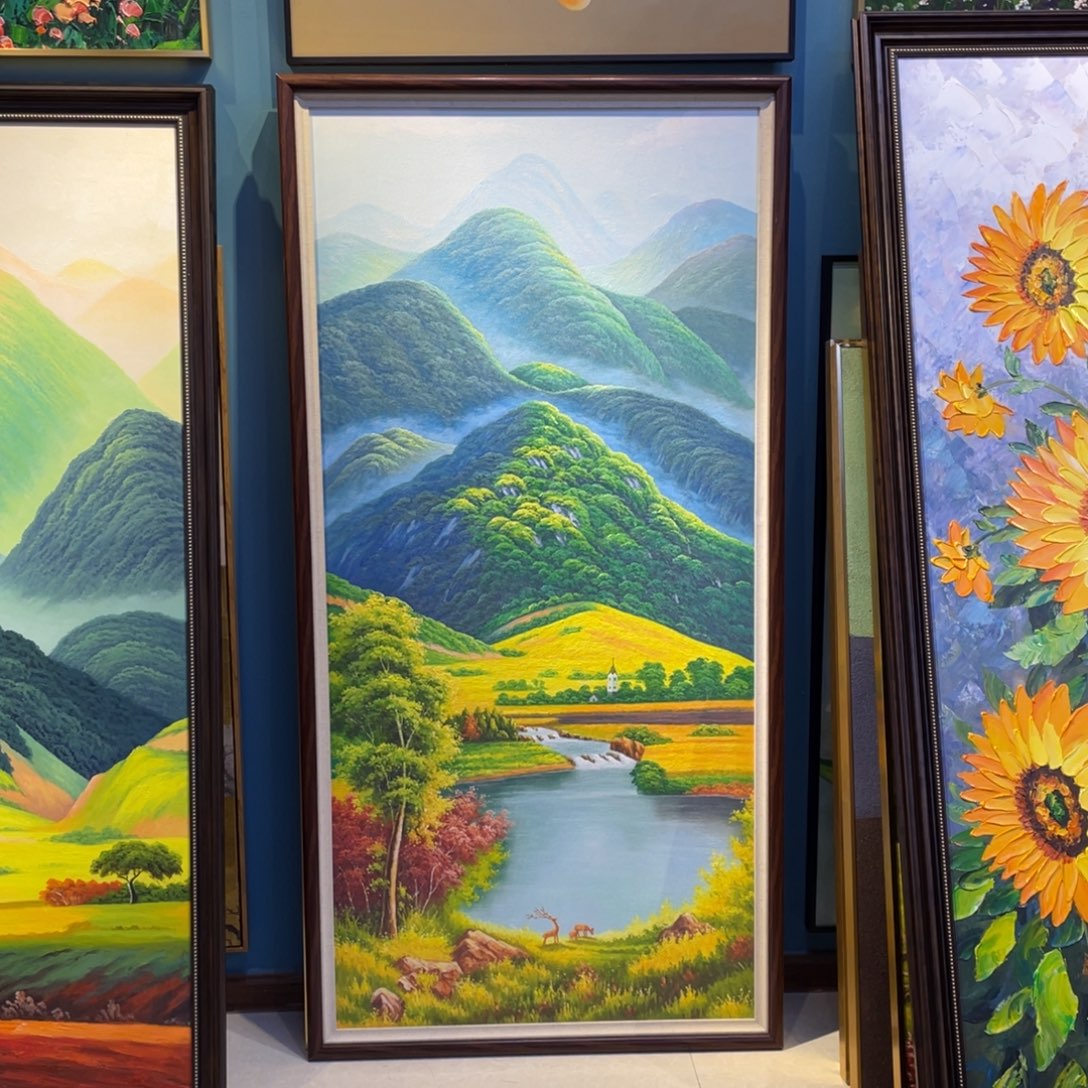 竖款80x160胡桃木框