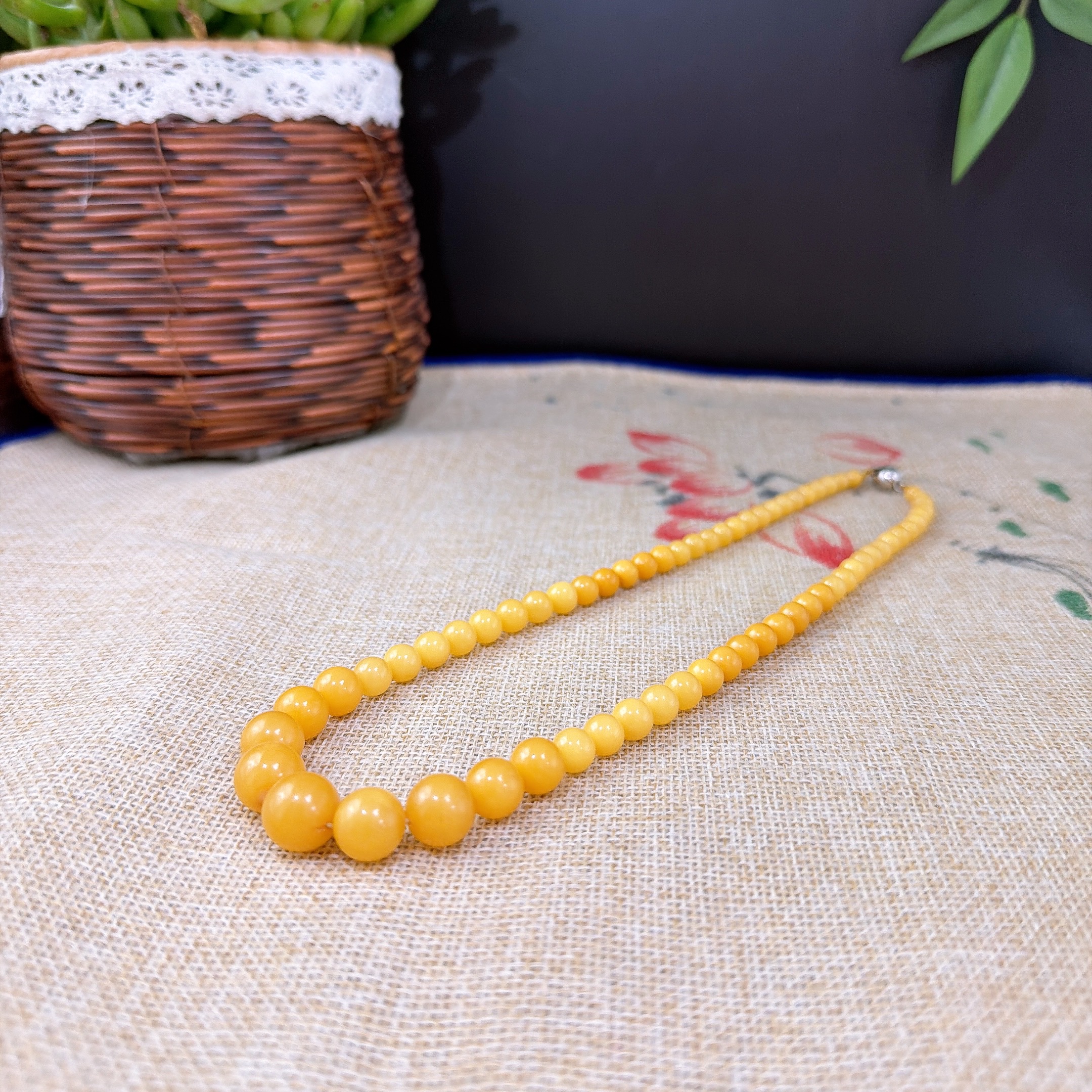 s857天然俄料蜜蜡项链 塔链    多样性发一件