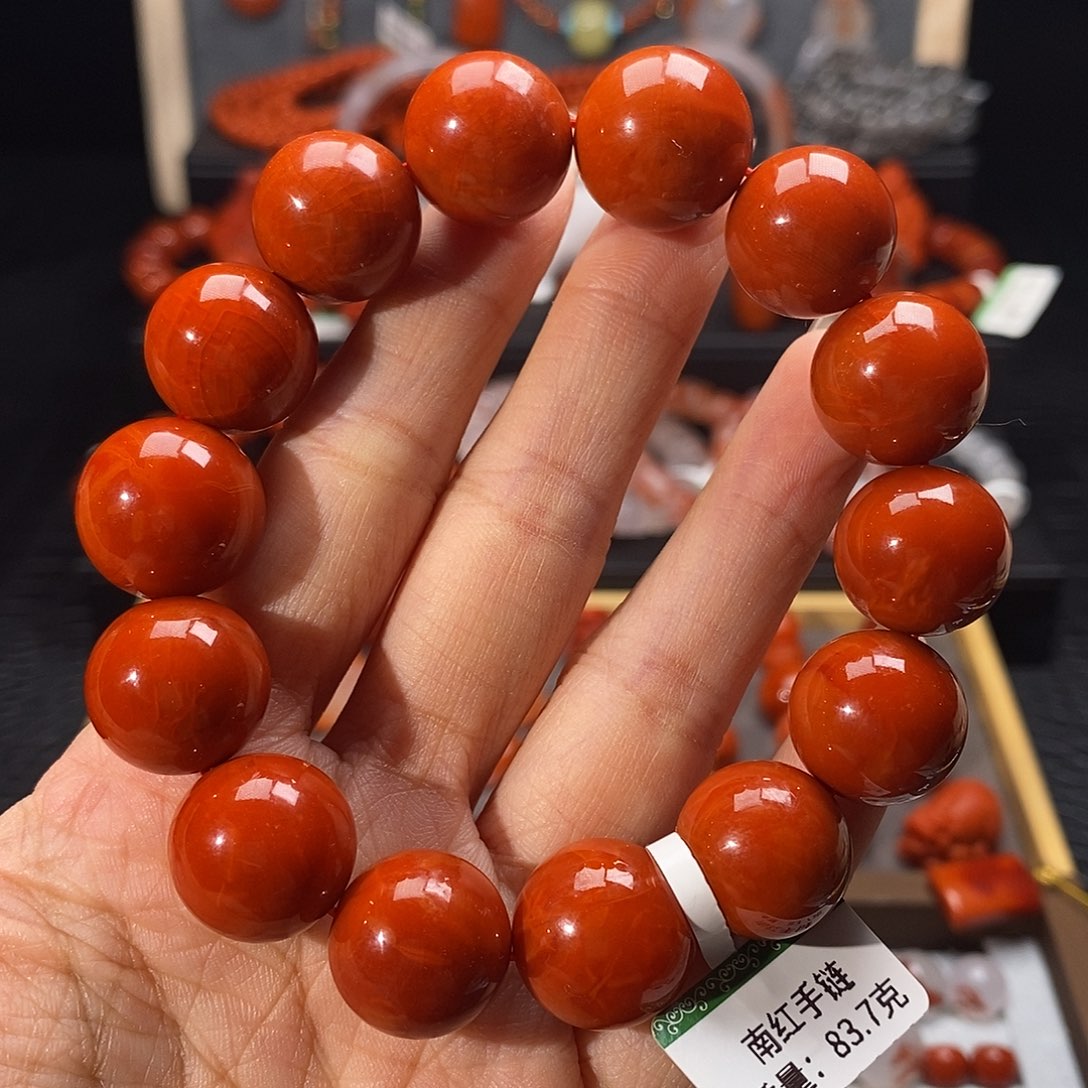 南红玛瑙未镶嵌四川凉山手串17mm