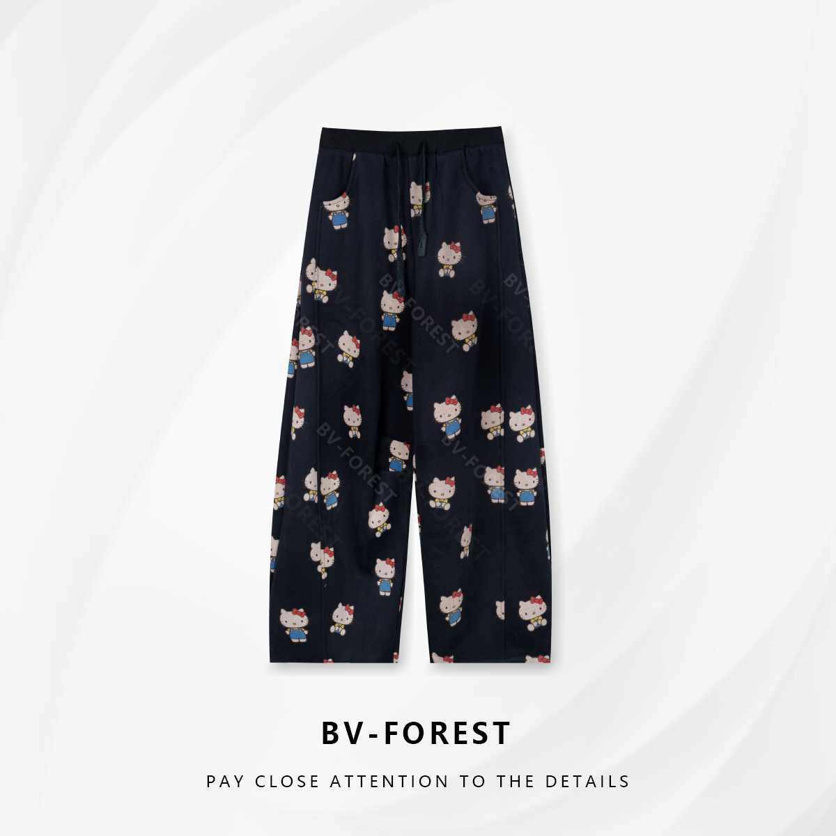 BV-FOREST“蝶梦霓裳”秋冬款加绒加厚卡通百搭显瘦休闲裤BV-K0747