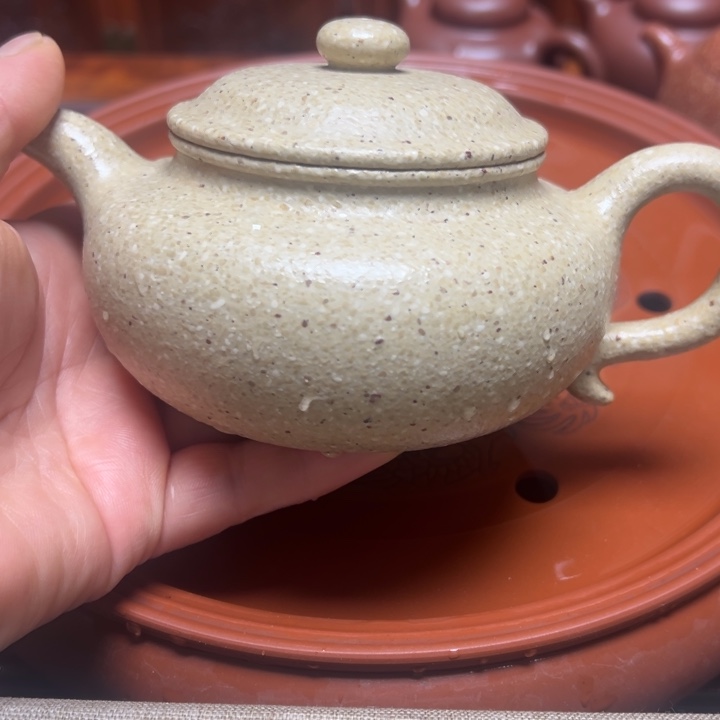 紫砂茶壶鸿*宜兴原矿本绿