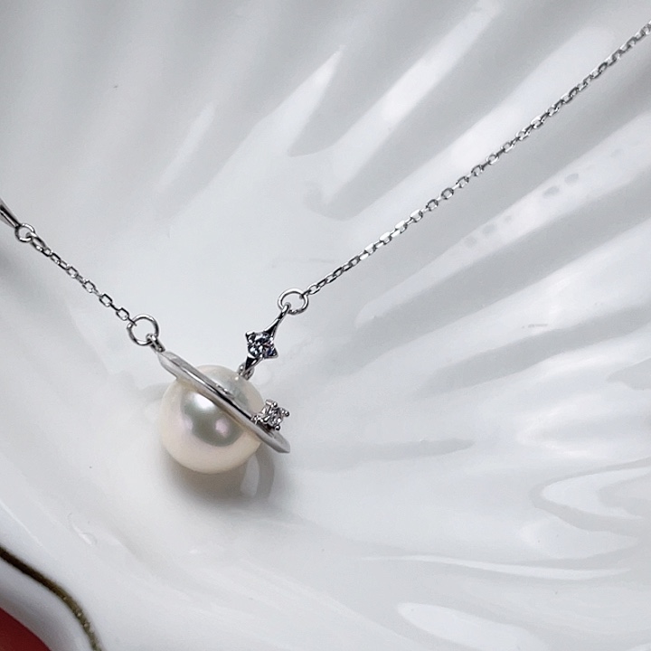 淡水珍珠颈饰银S925镶嵌