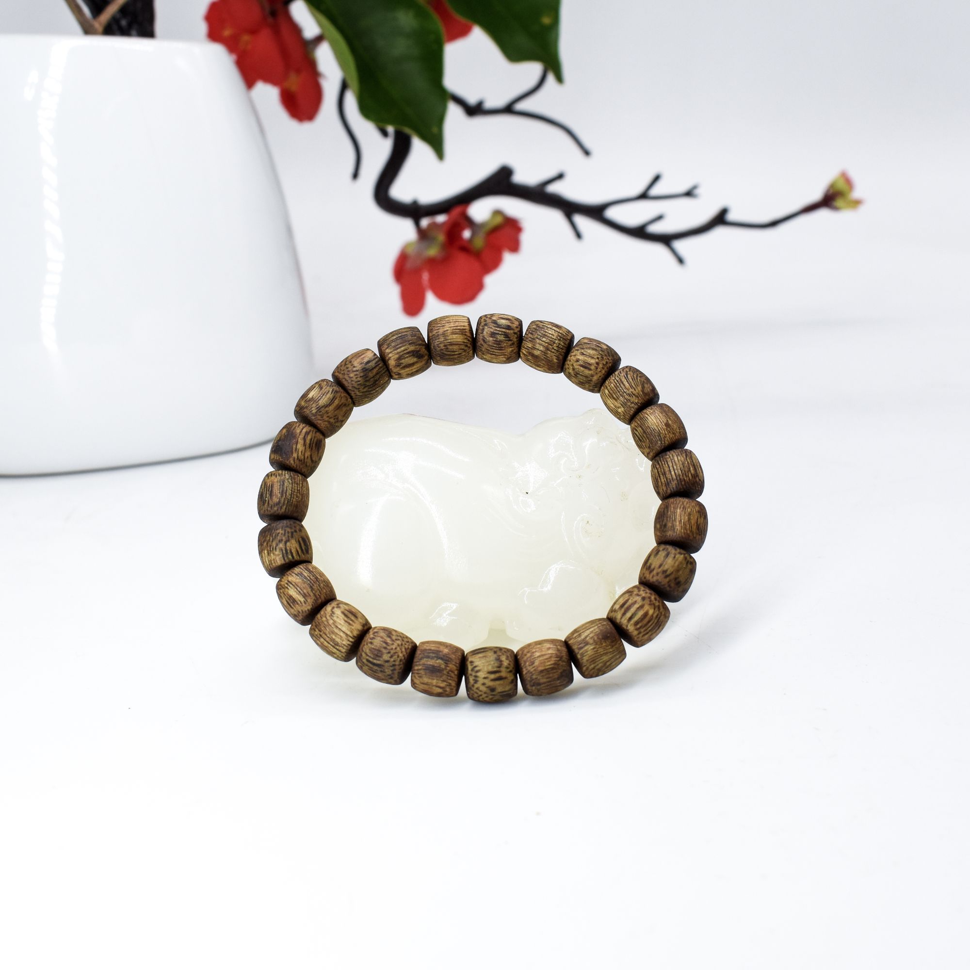 沉香【甄选好货】虎斑奇楠9mm老型珠单圈沉香手串多样性发一