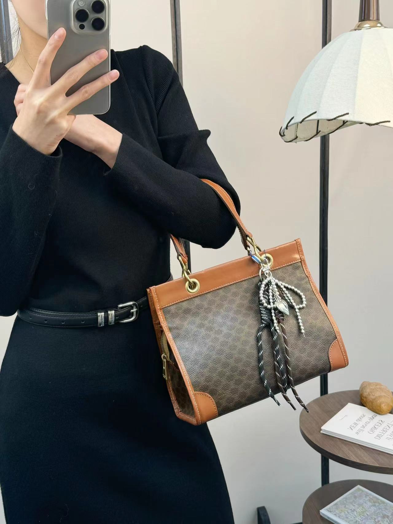 95新 Celine/思琳 老花单肩包 托特包/秋境中古  00101