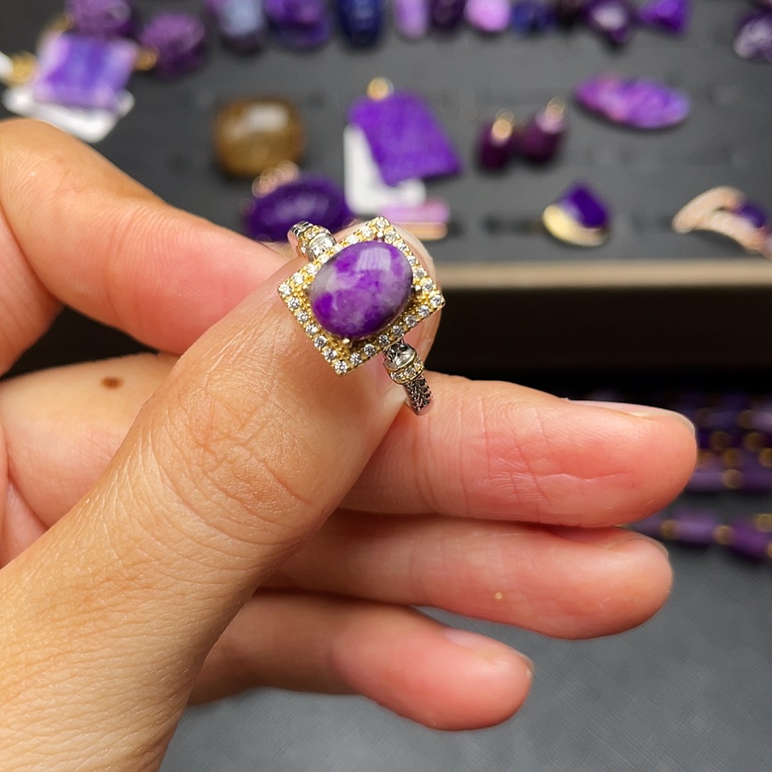 苏纪石（舒俱来）戒指银S925镶嵌