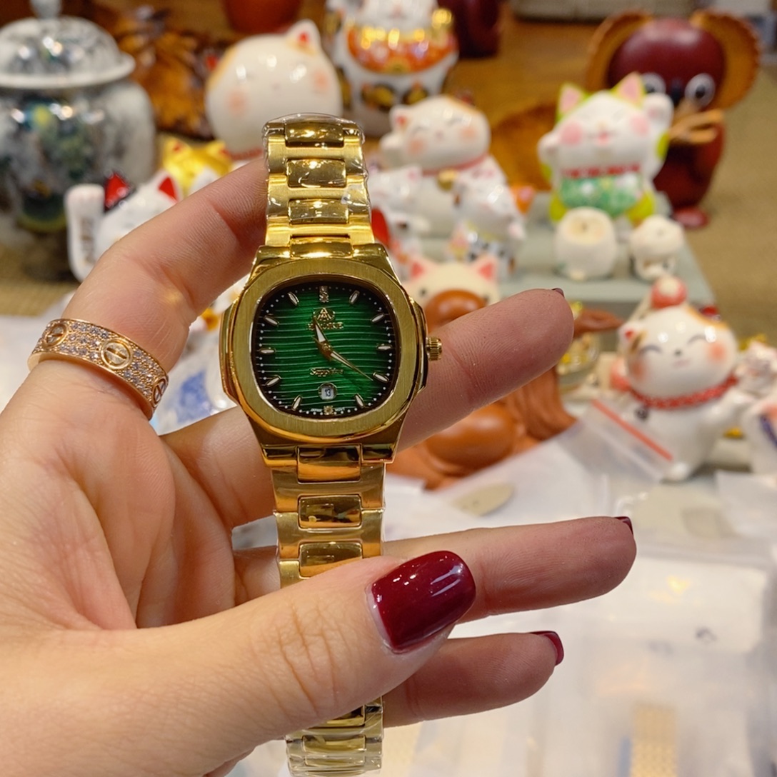 精钢钢石英机芯观兰表