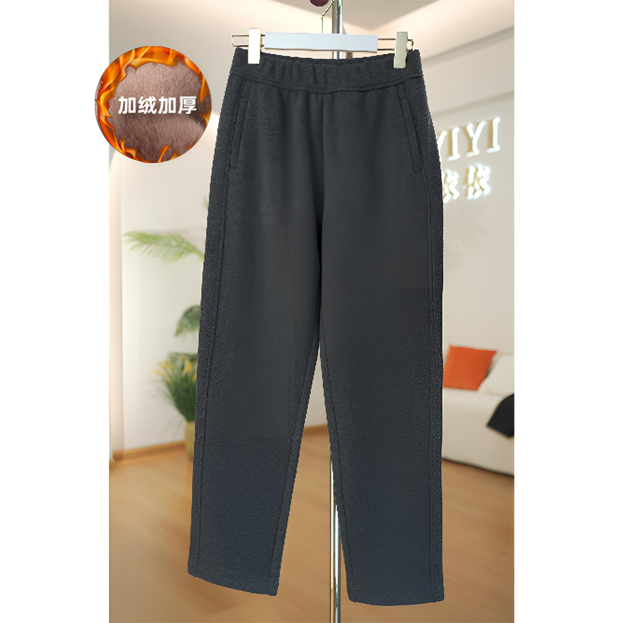 【羊毛加绒】依依嵿级加绒加厚保暖厚裤女时尚休闲宽松显瘦长裤2588