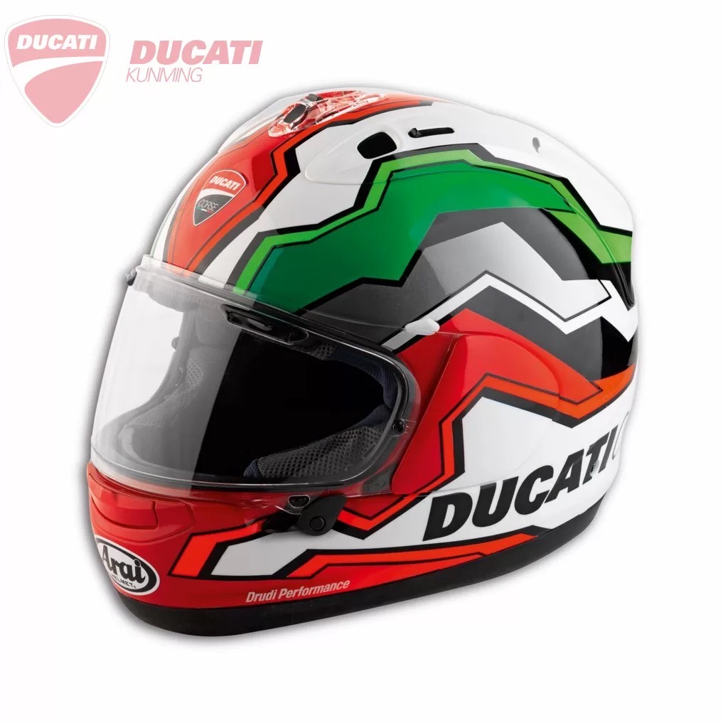 Ducati Corse V8 Flag整体式头盔摩托车头盔男女款骑行机车头盔