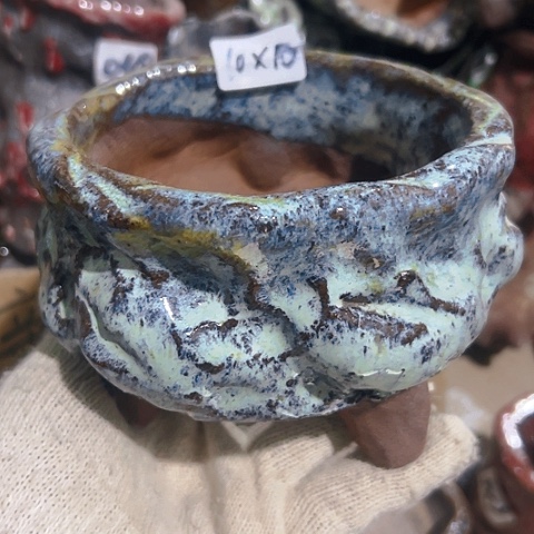 红陶粗陶花盆手工