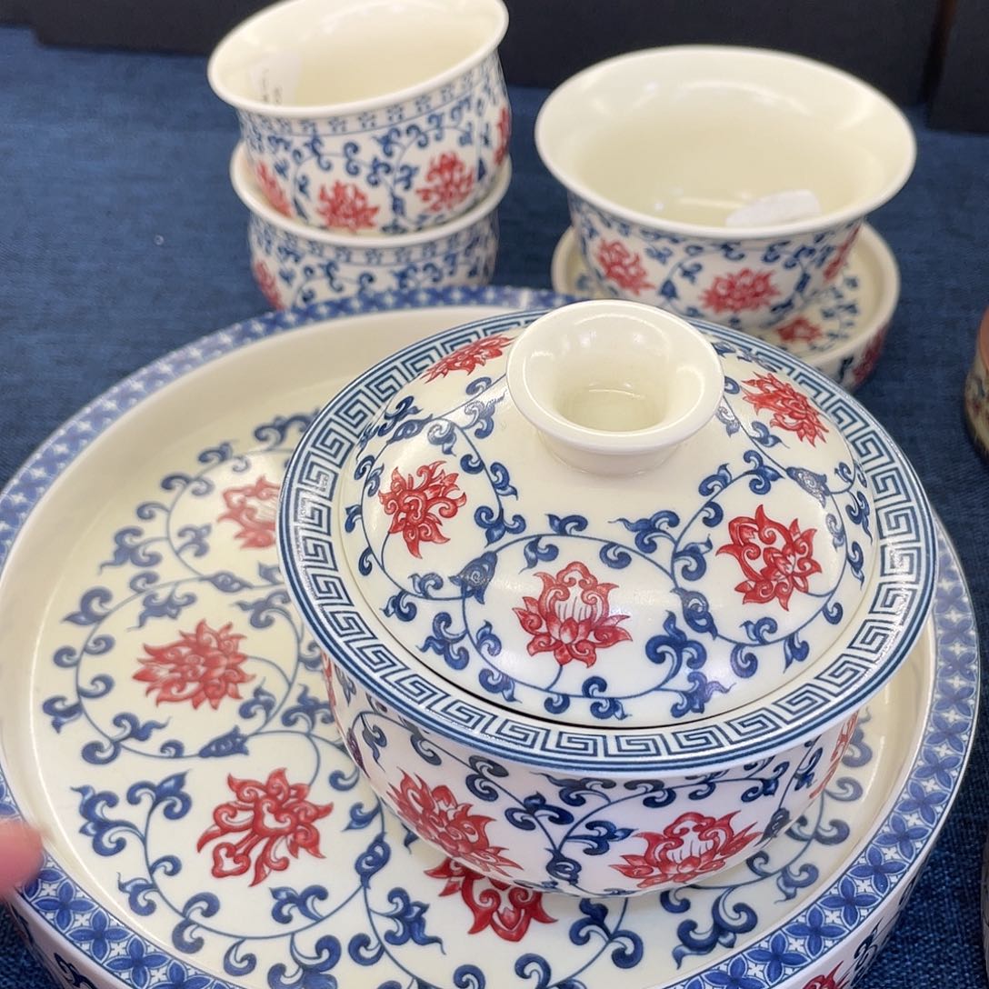 陶景德陶瓷盖碗茶具