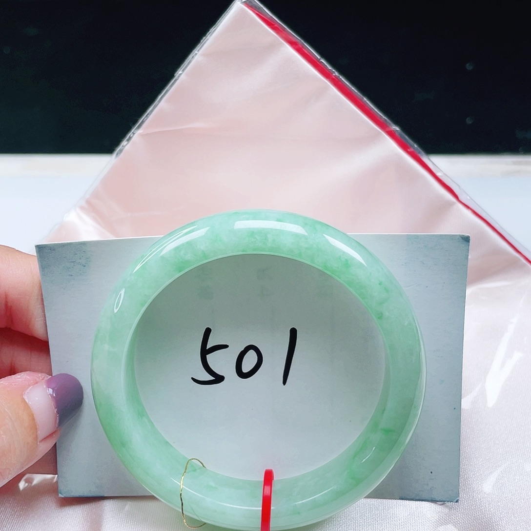 翡翠未镶嵌手镯缅甸翡翠53+