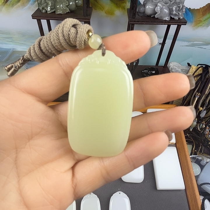 婷***玉三五圆头无事牌青黄口