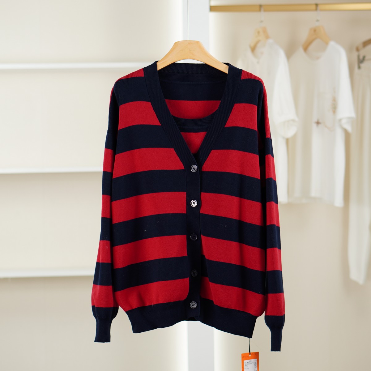 麦迪尚品【文M】51105852 韩系百搭两件套开衫春秋女装专柜撤柜