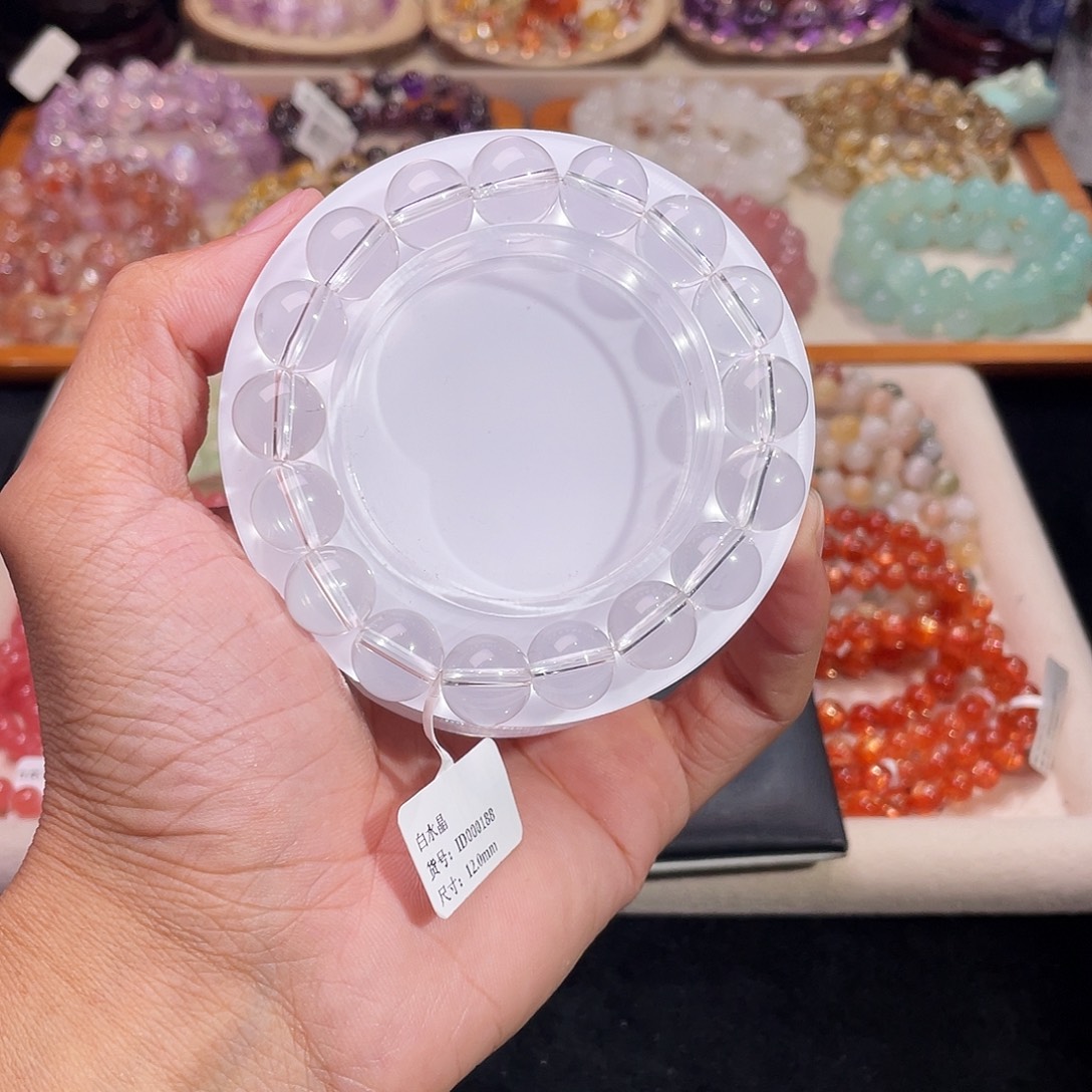 未镶嵌手链水晶双A天花板白水晶12mm