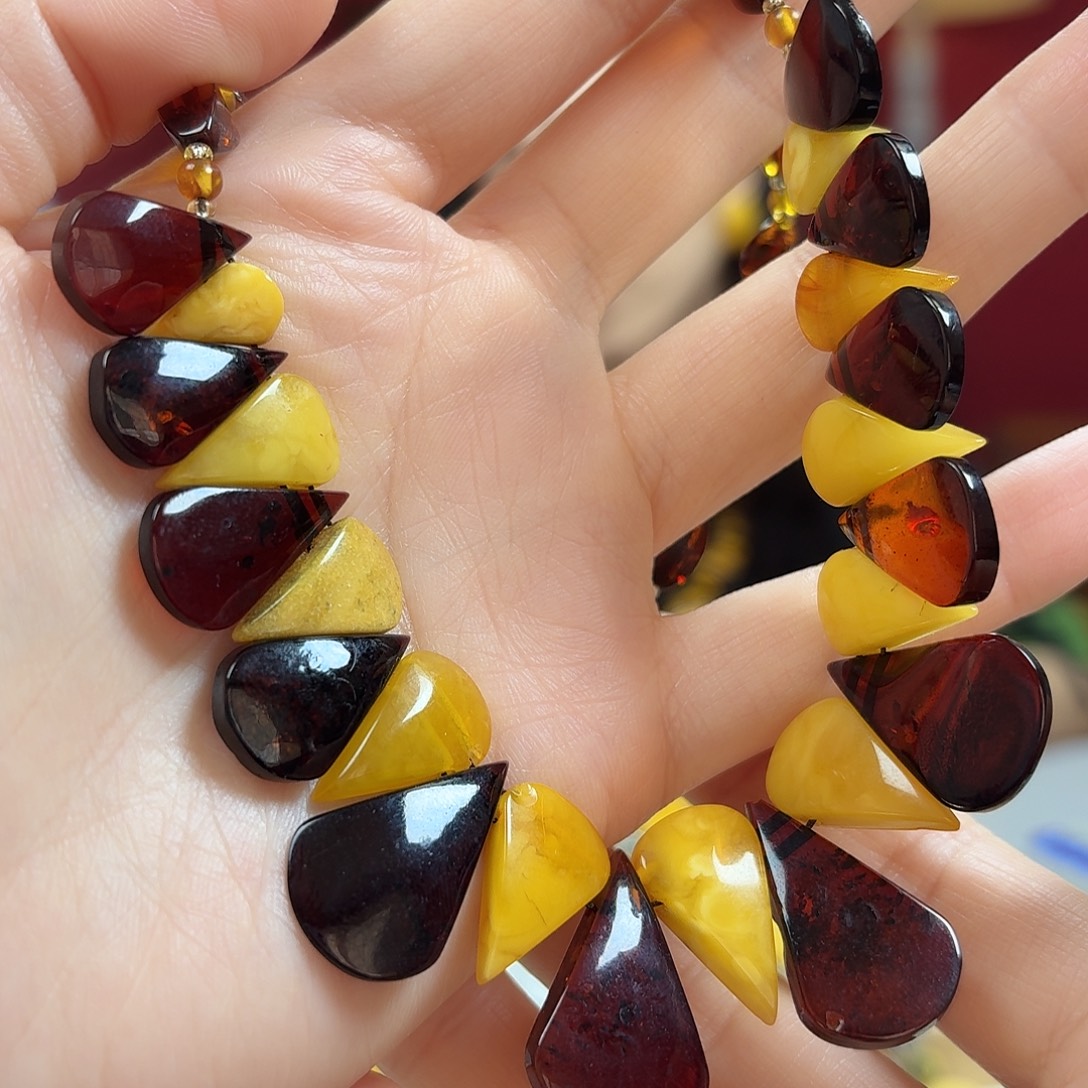 蜜蜡未镶嵌颈饰项链