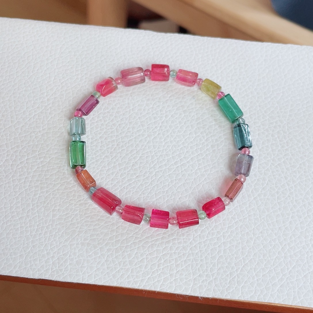 碧玺未镶嵌手链碧玺手链