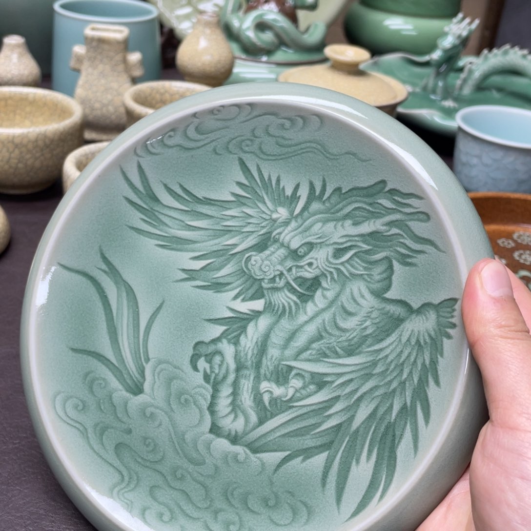 精品青瓷茶具杯子