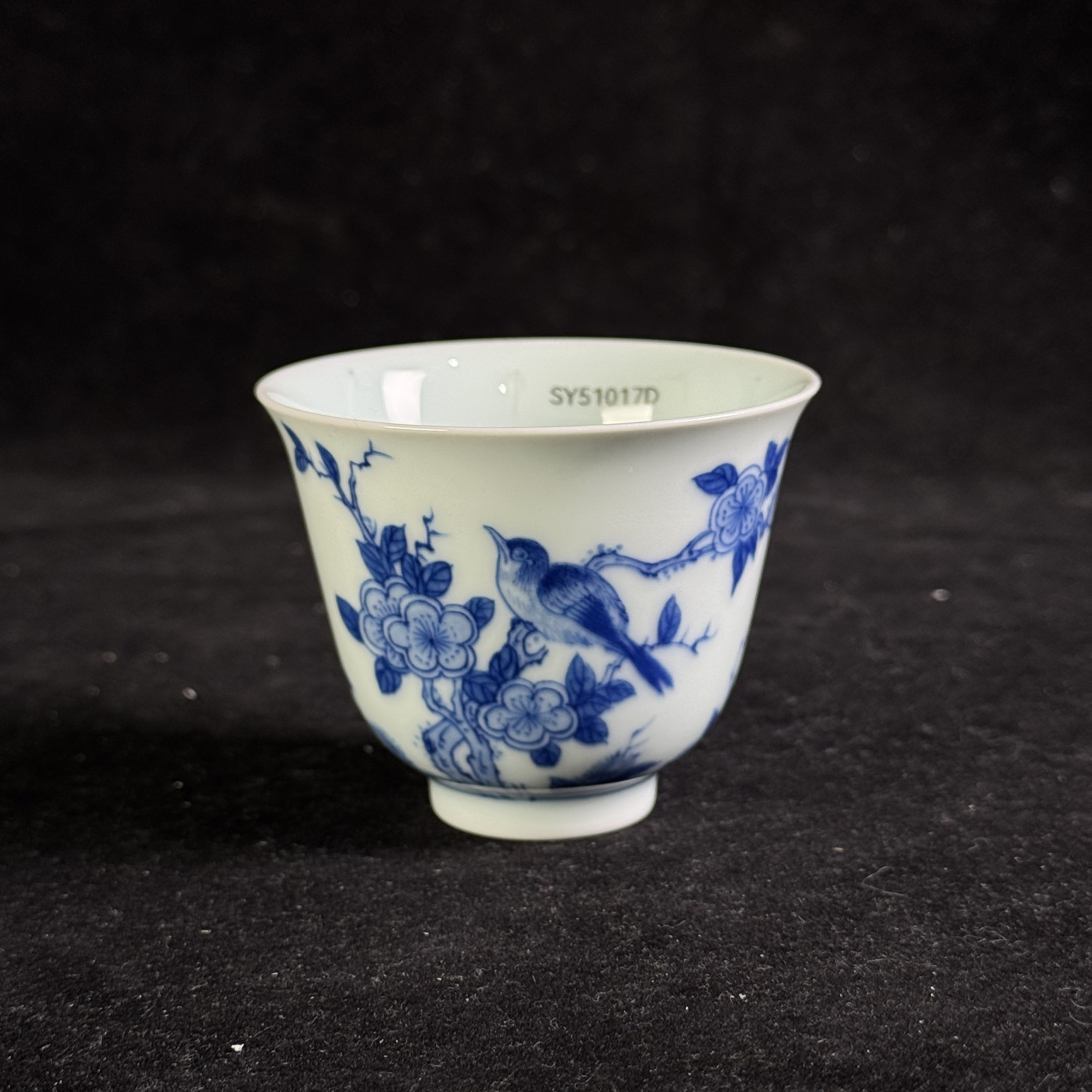 Y青花花鸟纹铃铛杯