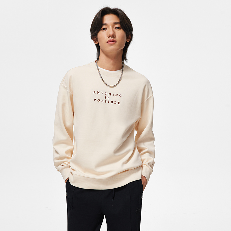 LI-NING/李宁套头长袖透气外套宽松卫衣上衣387-4