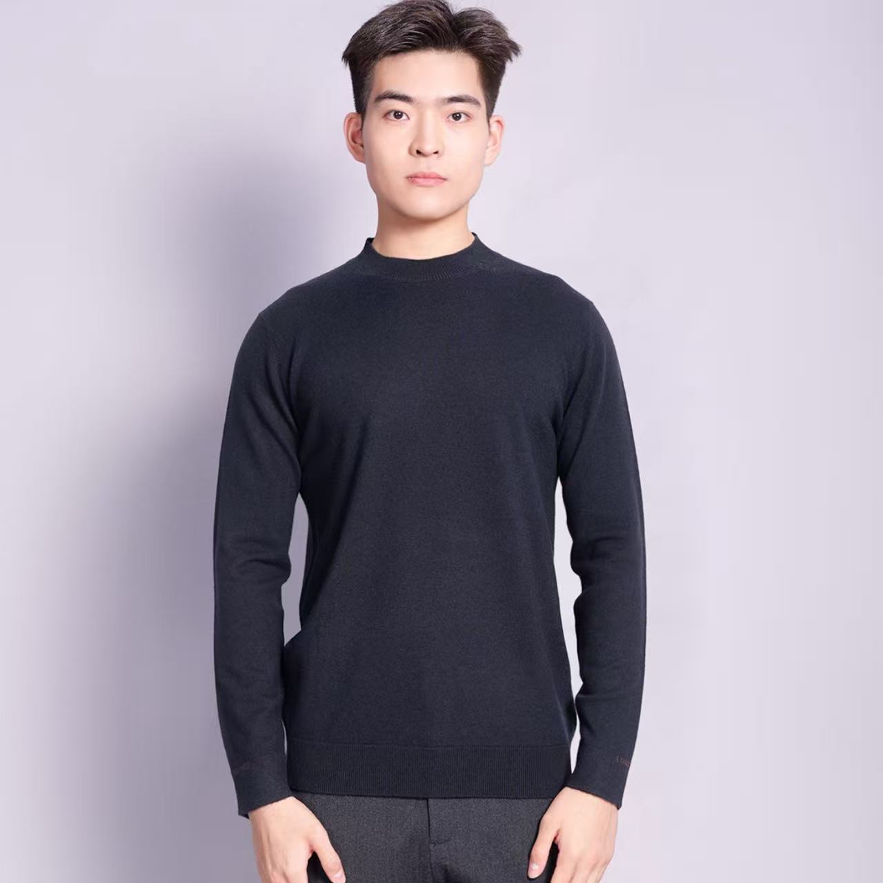 皮尔卡丹羊毛衫弹力软糯商务针织衫针织羊绒衫