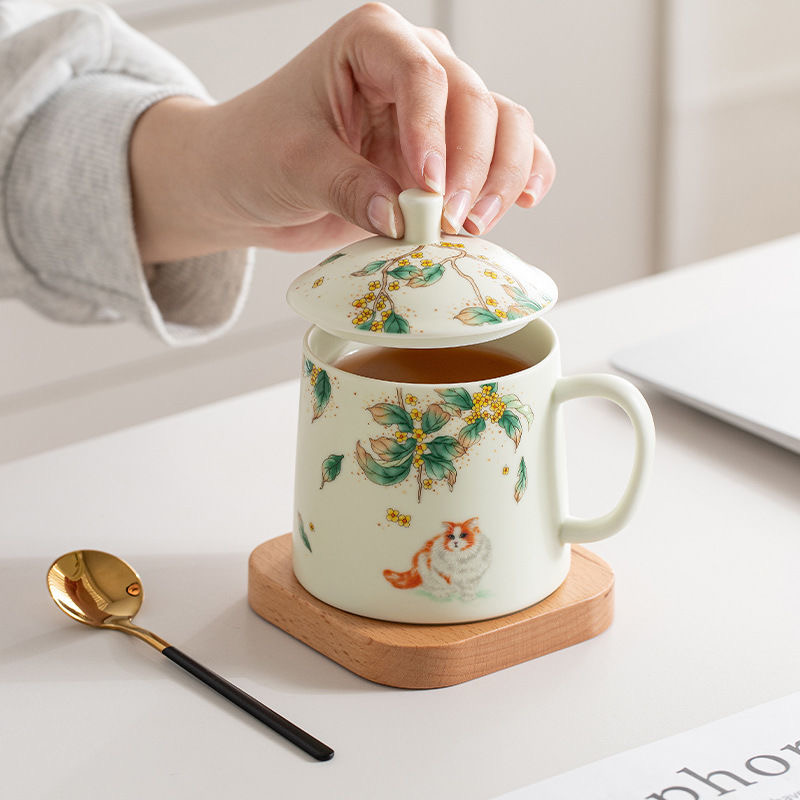 沐森茶具清货专属链接猫咪办公杯a13