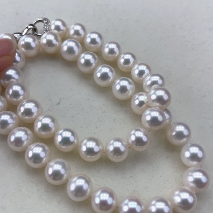 淡水珍珠颈饰银S925镶嵌10➕极光炫彩高品毕业级