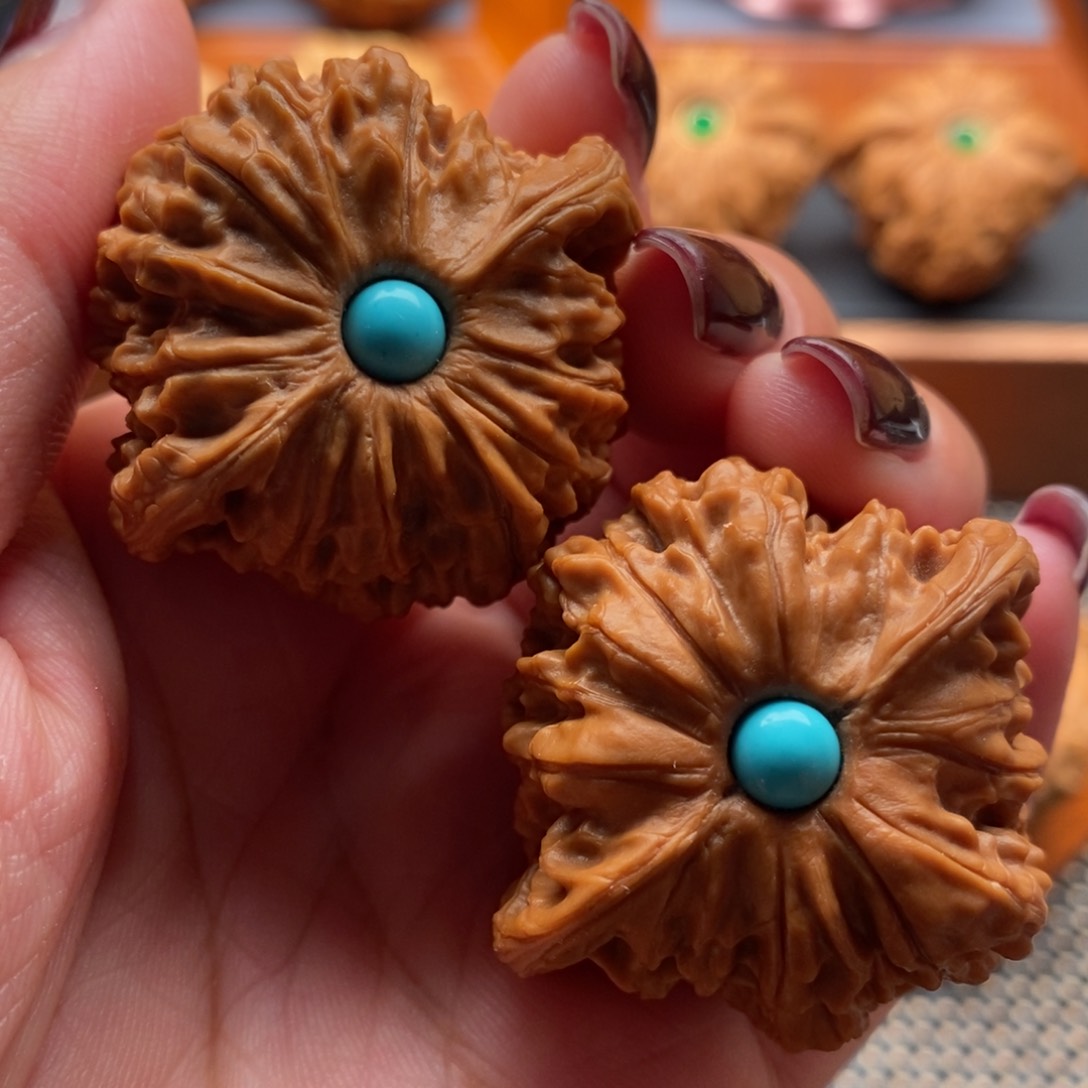 文玩核桃把件41尺寸全品磨盘狮子头