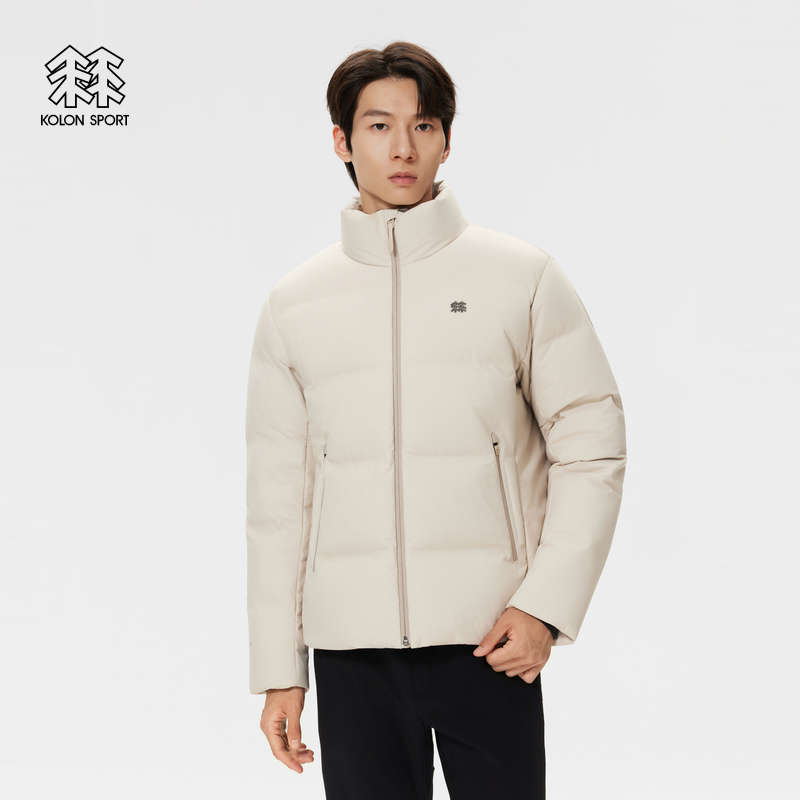 KOLON SPORT可隆羽绒衣防泼水Pertex透湿男士热压中量P棉羽绒夹克