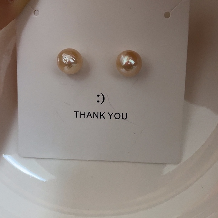 银S925镶嵌淡水珍珠耳饰