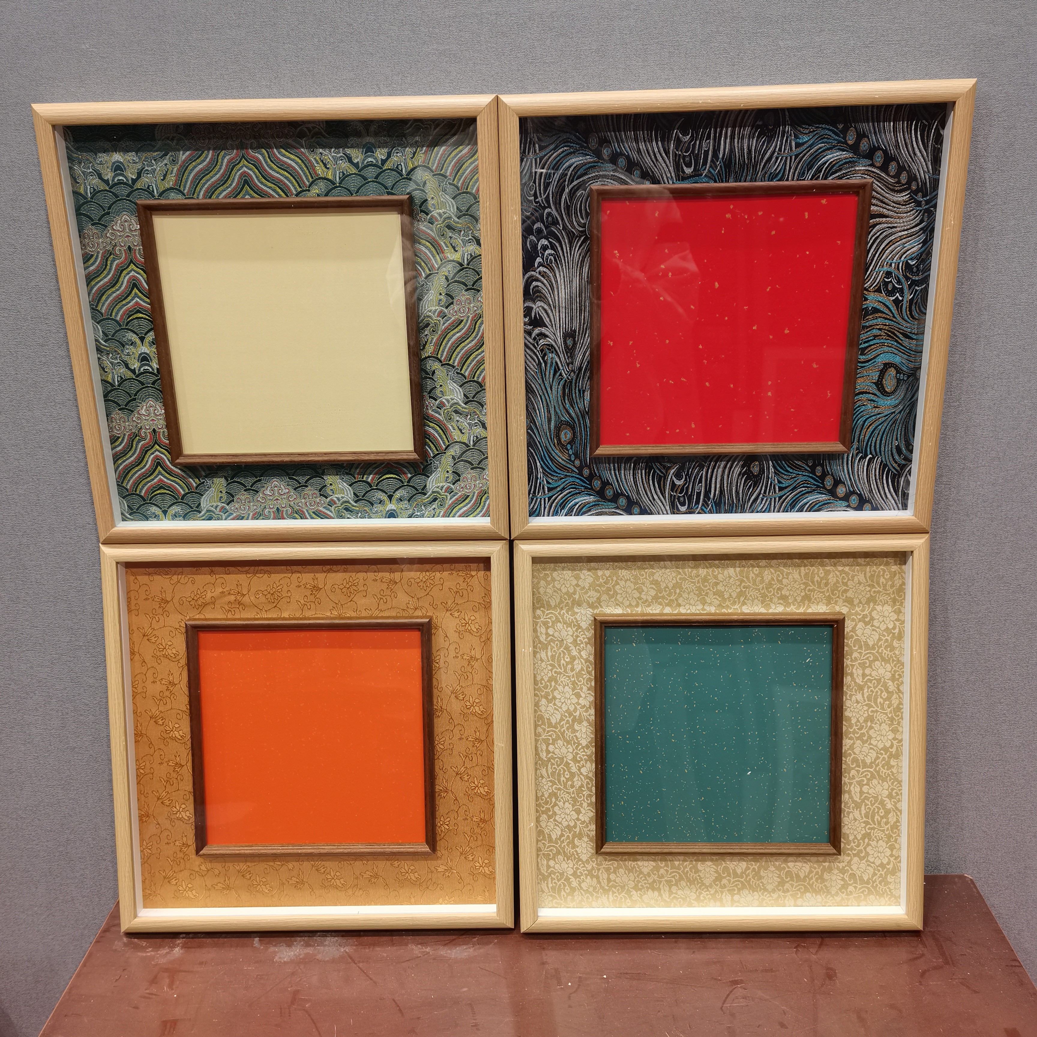 4套杂酱混合锦——33x33复合框中框画框【画芯20x20】