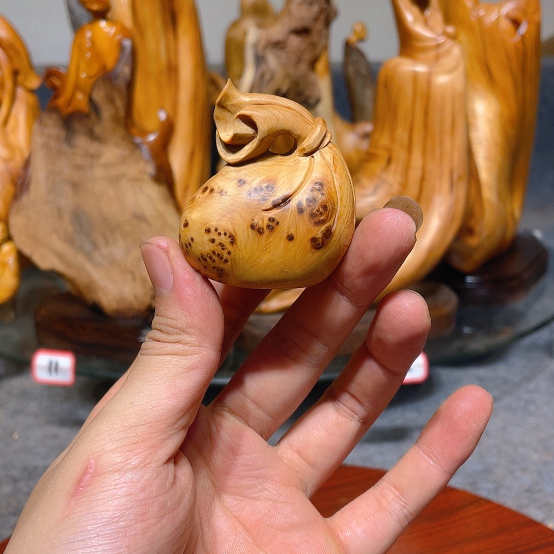 柏木这崖柏摆件手把件