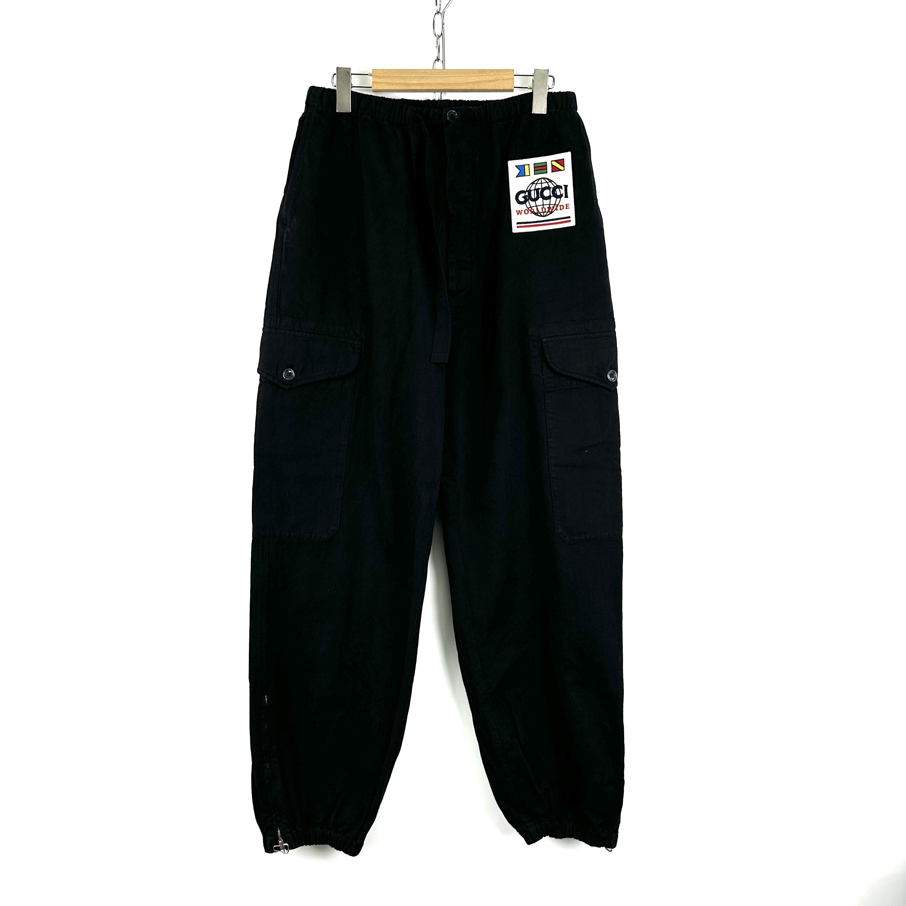 95新 GUCCI/古驰 航海徽标贴布束脚做旧工装裤/46码/97新/07903