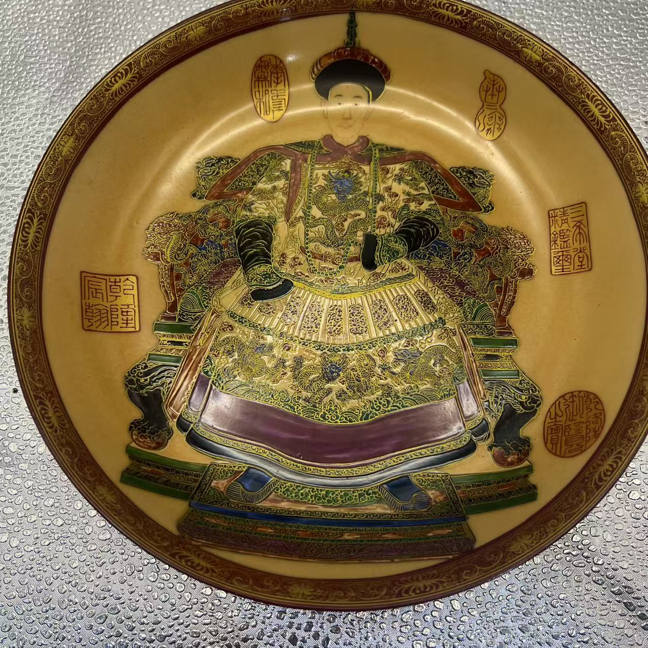 E503/YY 掐丝人物赏盘/摆件